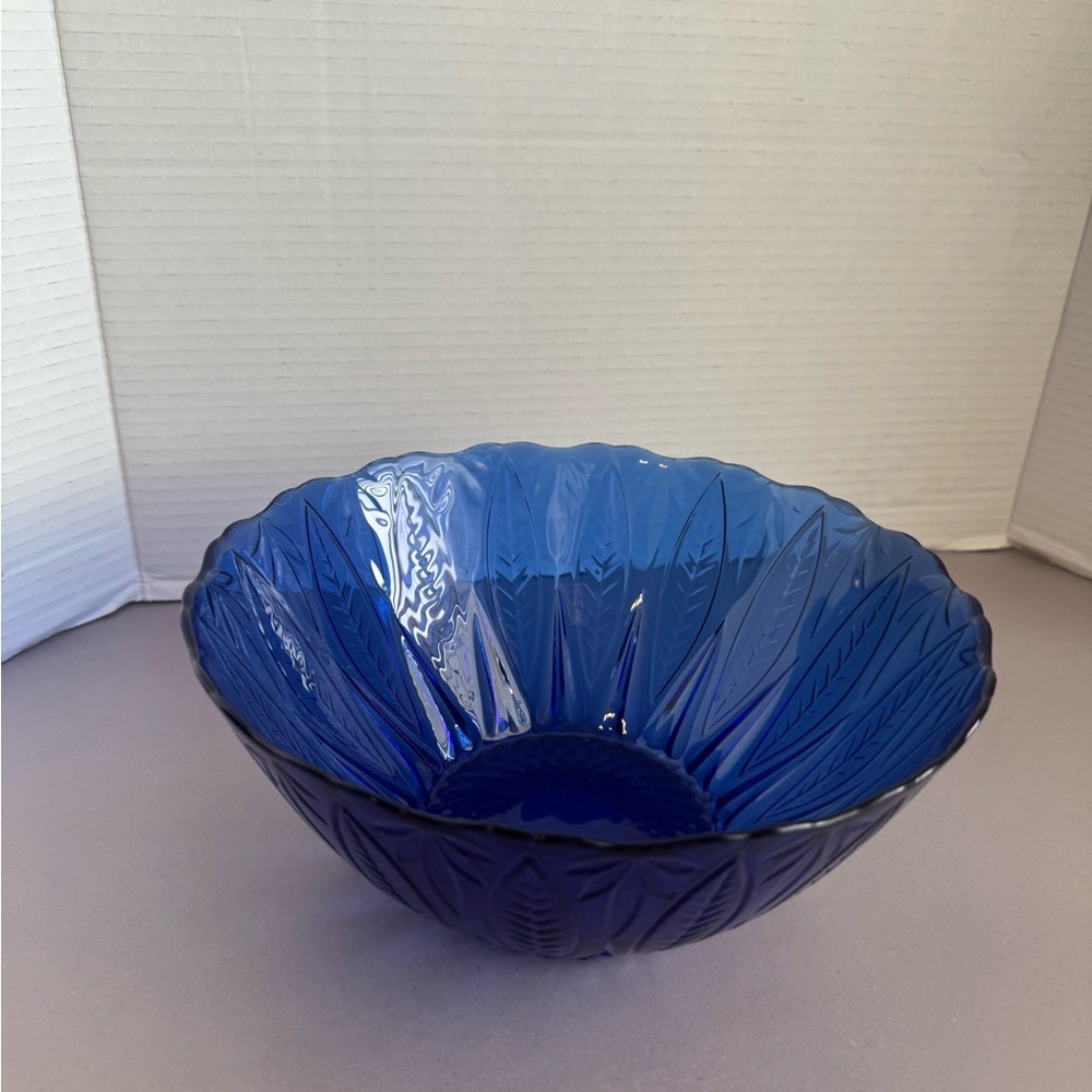 Avon Sapphire Blue Arcoroc of France Bowl